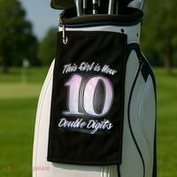 This Girl Is Now 10 Double Digits Birthday Gift Golf Towel thumb 2