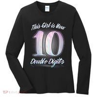 This Girl Is Now 10 Double Digits Birthday Gift Women's Long Sleeve Shirt thumb 0