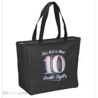 This Girl Is Now 10 Double Digits Birthday Gift Tote Bag thumb 2