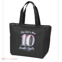 This Girl Is Now 10 Double Digits Birthday Gift Tote Bag thumb 3