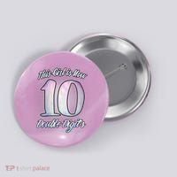 This Girl Is Now 10 Double Digits Birthday Gift Button thumb 0