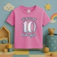 This Girl Is Now 10 Double Digits Birthday Gift Toddler T-Shirt thumb 3