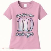 This Girl Is Now 10 Double Digits Birthday Gift Women's T-Shirt thumb 0