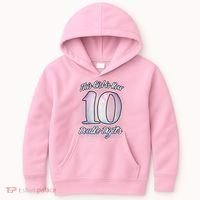 This Girl Is Now 10 Double Digits Birthday Gift Kids Hoodie thumb 0