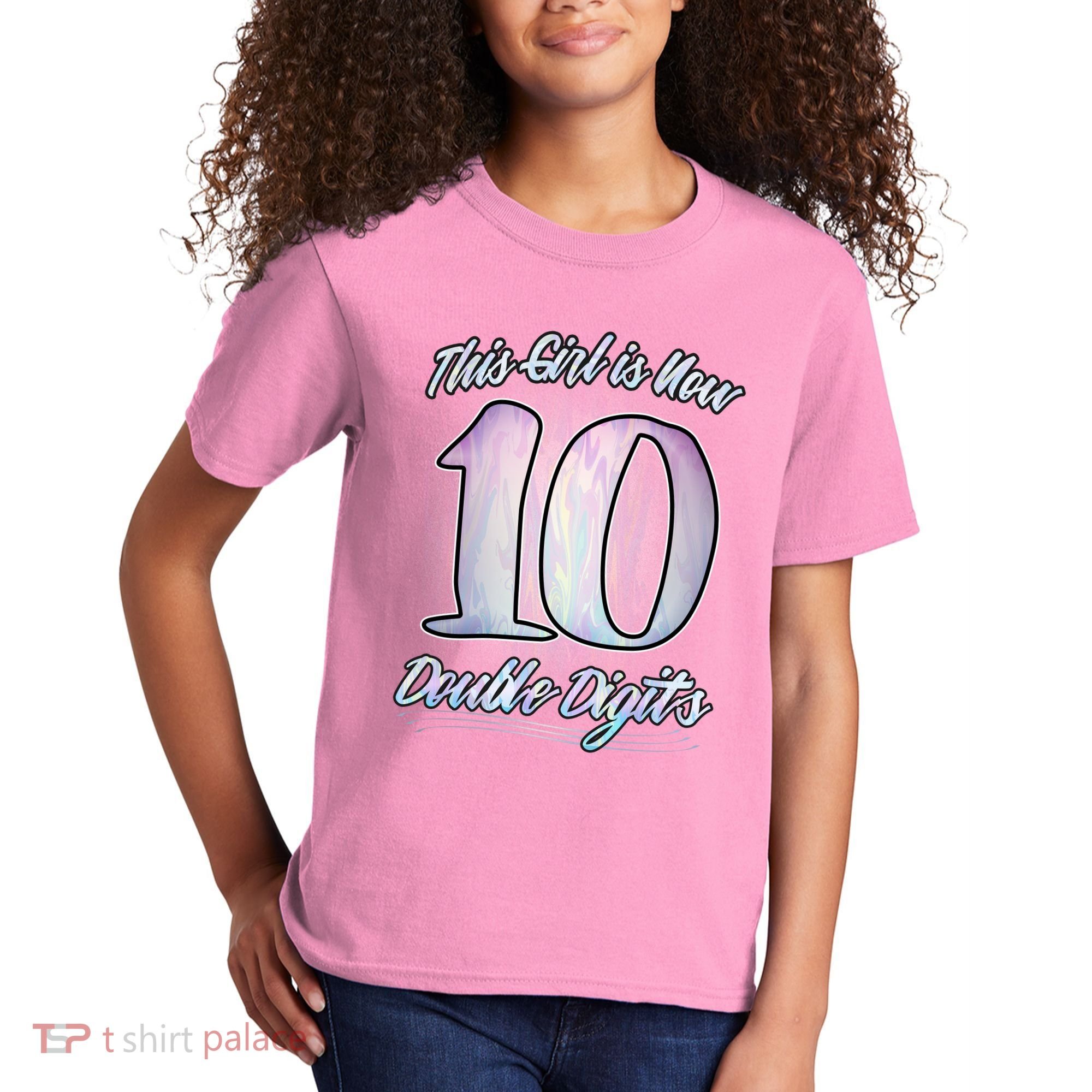 This Girl Is Now 10 Double Digits Birthday Gift Kids T-Shirt