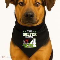 This Golfer Is Now 4 Year Old Birthday 4rd Golf Party USA-Made Doggie Bandana thumb 1