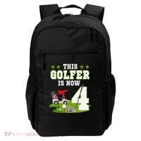 This Golfer Is Now 4 Year Old Birthday 4rd Golf Party Backpack thumb 0