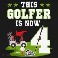 This Golfer Is Now 4 Year Old Birthday 4rd Golf Party Mousepad thumb 1