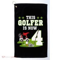 This Golfer Is Now 4 Year Old Birthday 4rd Golf Party Golf Towel thumb 0