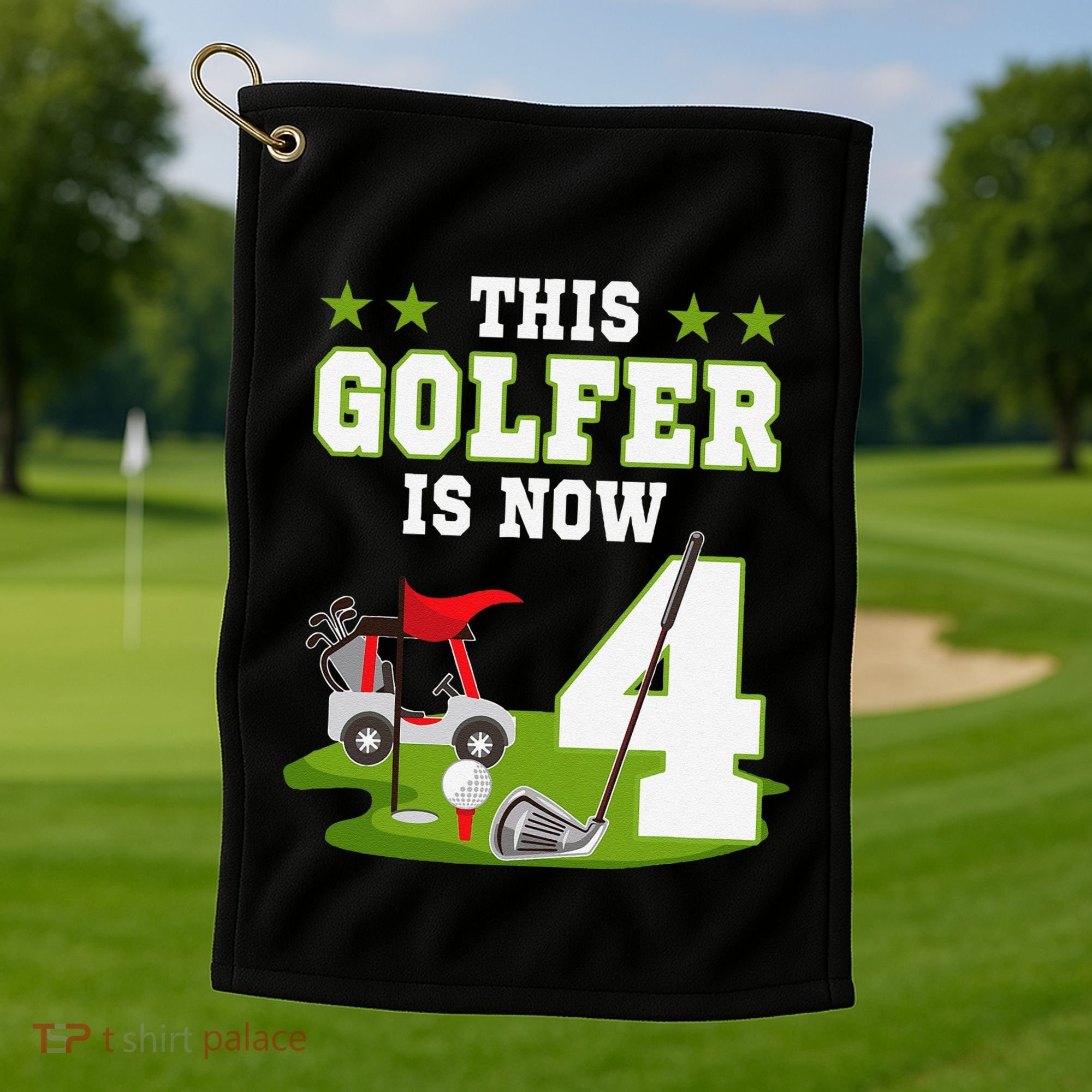 This Golfer Is Now 4 Year Old Birthday 4rd Golf Party Golf Towel