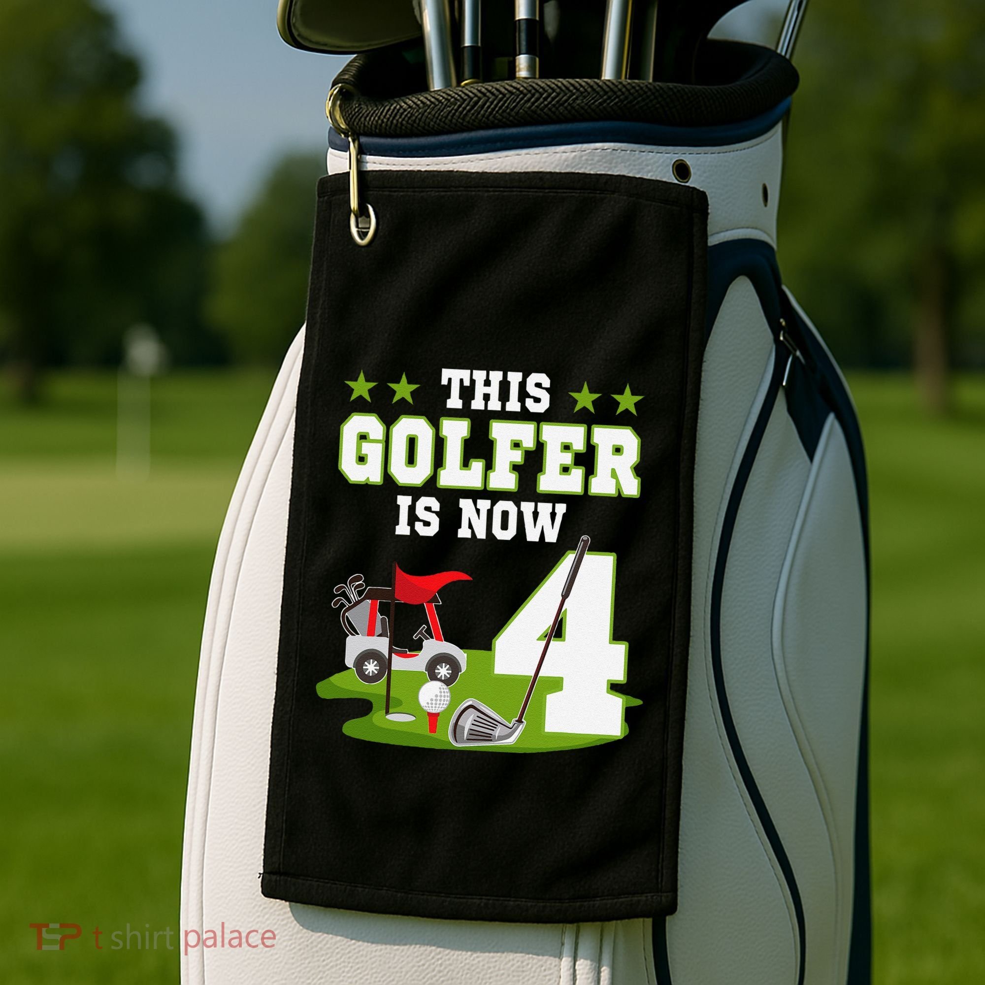 This Golfer Is Now 4 Year Old Birthday 4rd Golf Party Golf Towel