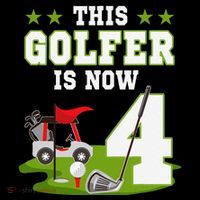 This Golfer Is Now 4 Year Old Birthday 4rd Golf Party Kids Colorblock Raglan Jersey thumb 2
