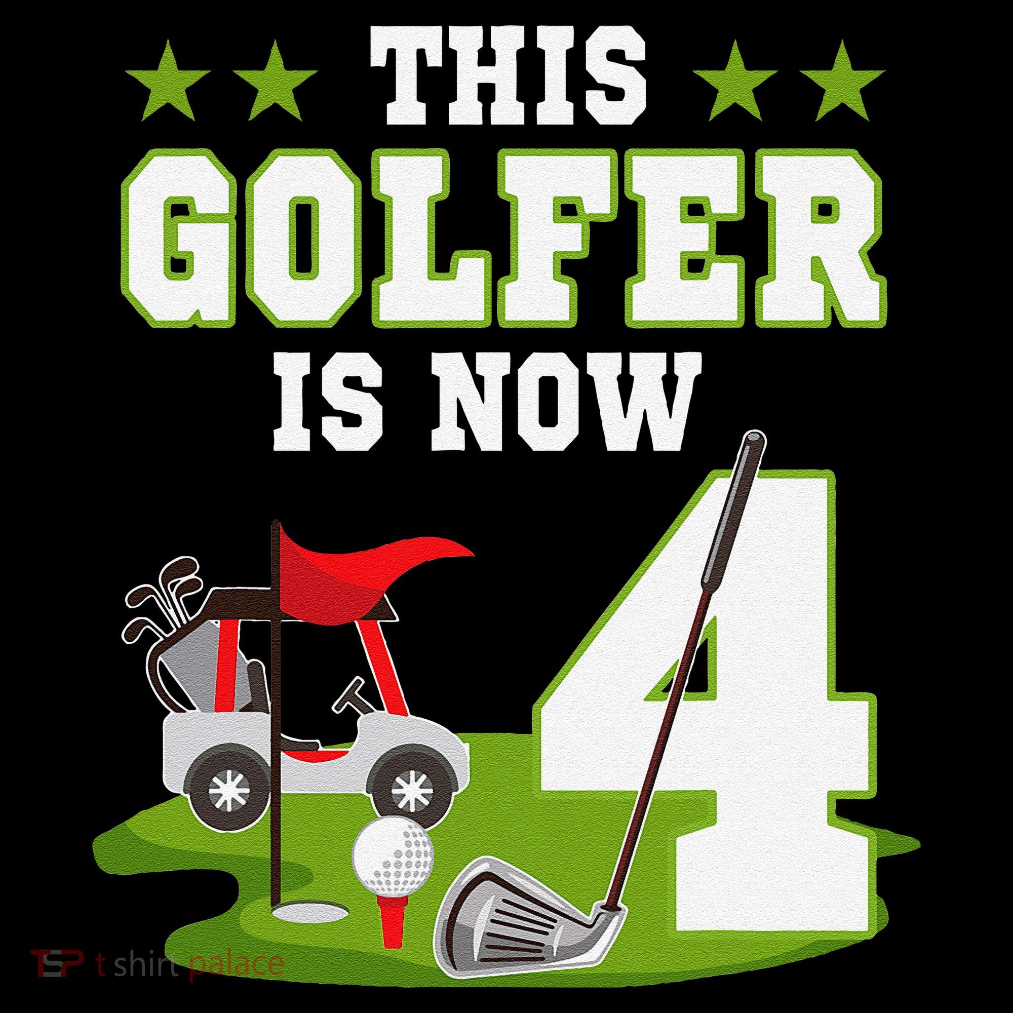 This Golfer Is Now 4 Year Old Birthday 4rd Golf Party Kids Colorblock Raglan Jersey
