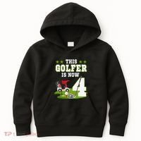 This Golfer Is Now 4 Year Old Birthday 4rd Golf Party Kids Hoodie thumb 0