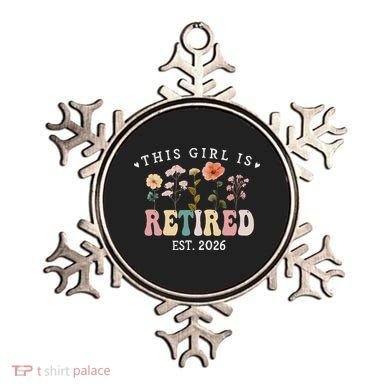 This Girl Is Retired EST 2026 Retro Boho Flowers Ornament