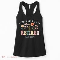 This Girl Is Retired EST 2026 Retro Boho Flowers Women's Tank Top thumb 0