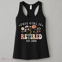 This Girl Is Retired EST 2026 Retro Boho Flowers Women's Tank Top thumb 3