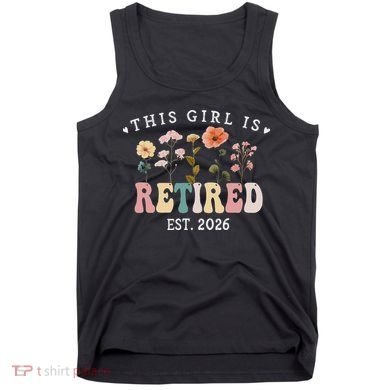 This Girl Is Retired EST 2026 Retro Boho Flowers Tank Top