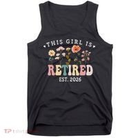 This Girl Is Retired EST 2026 Retro Boho Flowers Tank Top thumb 0