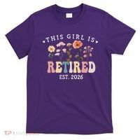 This Girl Is Retired EST 2026 Retro Boho Flowers T-Shirt thumb 0
