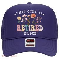 This Girl Is Retired EST 2026 Retro Boho Flowers Hat thumb 0