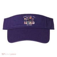 This Girl Is Retired EST 2026 Retro Boho Flowers Visor thumb 0