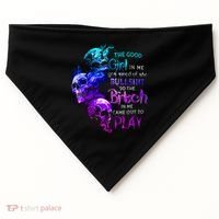 The Good In Me Got Tired Of The Bullshit Cool Gift USA-Made Doggie Bandana thumb 0