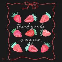 Third Grade Is My Jam Strawberry 3rd Grade Teacher USA-Made Doggie Bandana thumb 2