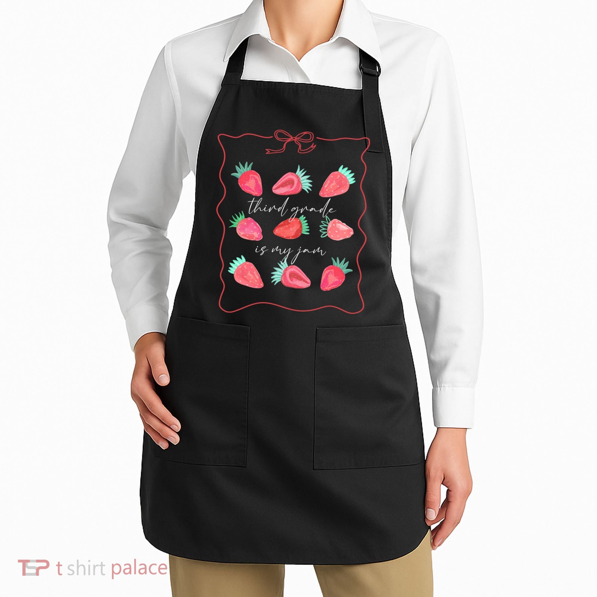 Third Grade Is My Jam Strawberry 3rd Grade Teacher Apron