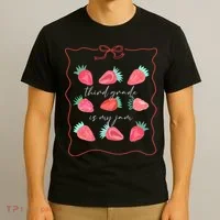 Third Grade Is My Jam Strawberry 3rd Grade Teacher T-Shirt thumb 3