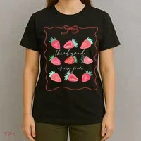 Third Grade Is My Jam Strawberry 3rd Grade Teacher T-Shirt thumb 4