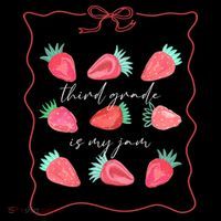 Third Grade Is My Jam Strawberry 3rd Grade Teacher Women's Hoodie thumb 2