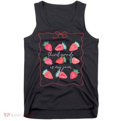 Third Grade Is My Jam Strawberry 3rd Grade Teacher Tank Top