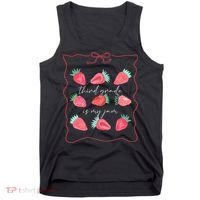 Third Grade Is My Jam Strawberry 3rd Grade Teacher Tank Top thumb 0