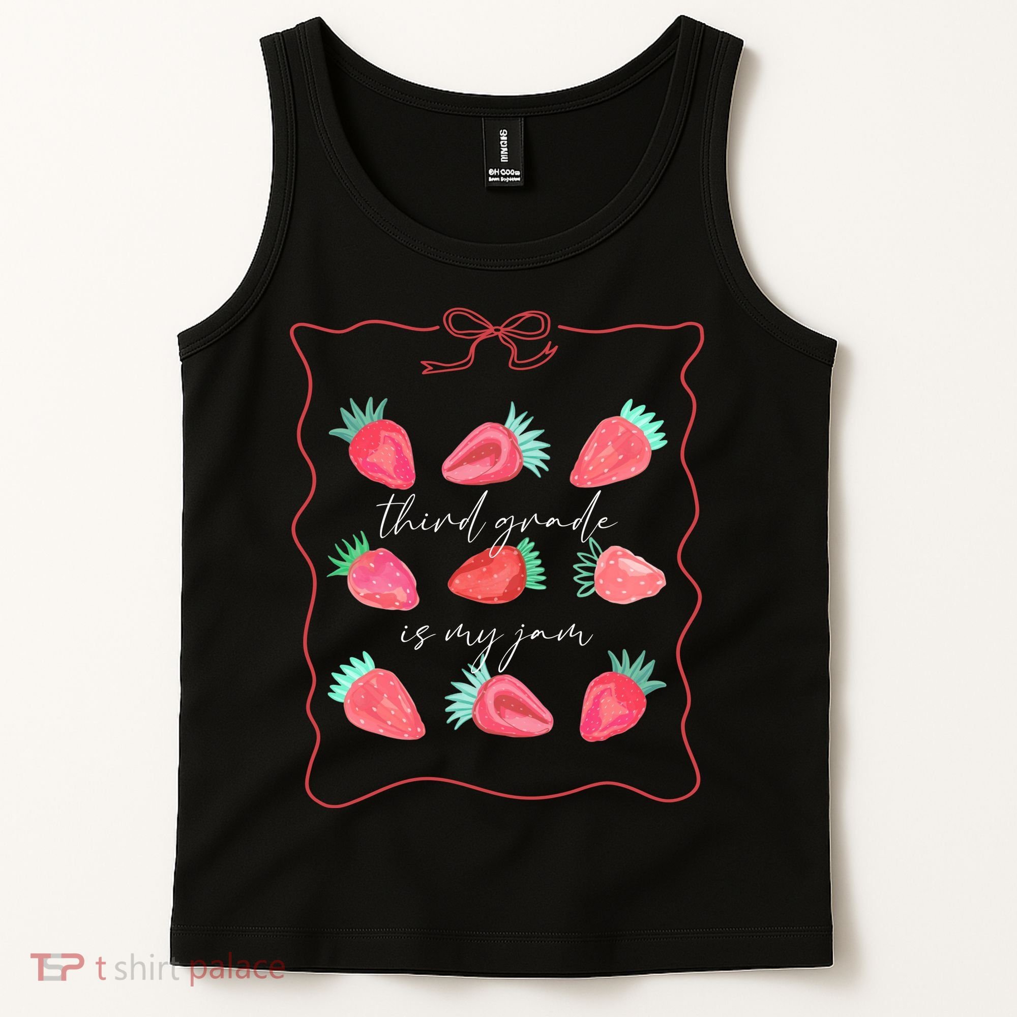 Third Grade Is My Jam Strawberry 3rd Grade Teacher Tank Top