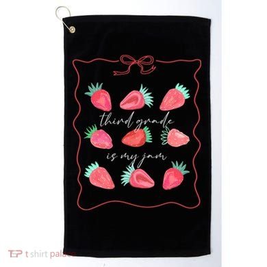 Third Grade Is My Jam Strawberry 3rd Grade Teacher Golf Towel