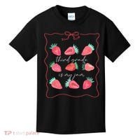Third Grade Is My Jam Strawberry 3rd Grade Teacher Kids T-Shirt thumb 0