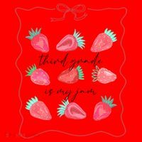 Third Grade Is My Jam Strawberry 3rd Grade Teacher Santa Hat thumb 1