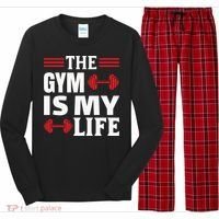 The Gym Is My Life Long Sleeve Pajama Set thumb 0