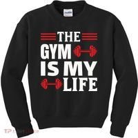 The Gym Is My Life Kids Sweatshirt thumb 0