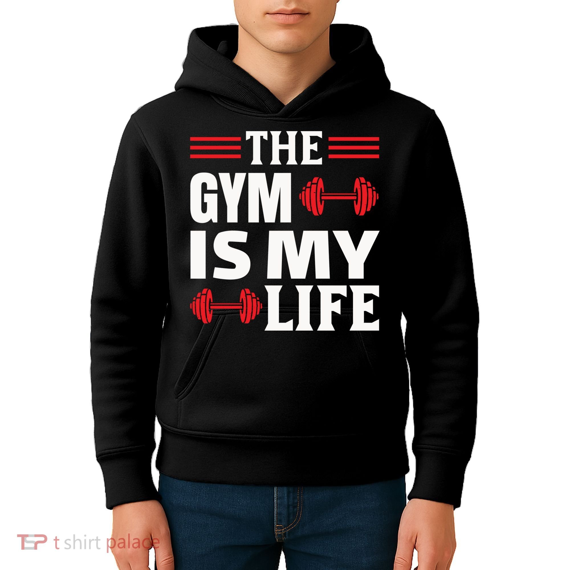 The Gym Is My Life Kids Hoodie