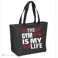 The Gym Is My Life Tote Bag thumb 2