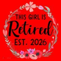 This Girl Is Retired Est 2026 Santa Hat thumb 1