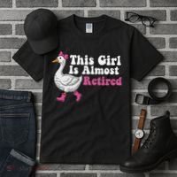 This Girl Is Almost Retired Retiring Soon Retirement Retro Tall T-Shirt thumb 3
