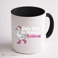 This Girl Is Almost Retired Retiring Soon Retirement Retro Coffee Mug thumb 1
