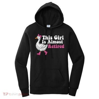 This Girl Is Almost Retired Retiring Soon Retirement Retro Women's Hoodie