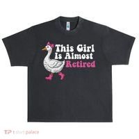 This Girl Is Almost Retired Retiring Soon Retirement Retro Urban Oversized Heavyweight T-Shirt thumb 0