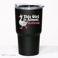 This Girl Is Almost Retired Retiring Soon Retirement Retro Tumbler thumb 0