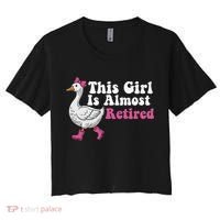 This Girl Is Almost Retired Retiring Soon Retirement Retro Women's Crop Top Tee thumb 0