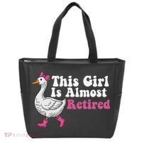 This Girl Is Almost Retired Retiring Soon Retirement Retro Tote Bag thumb 0